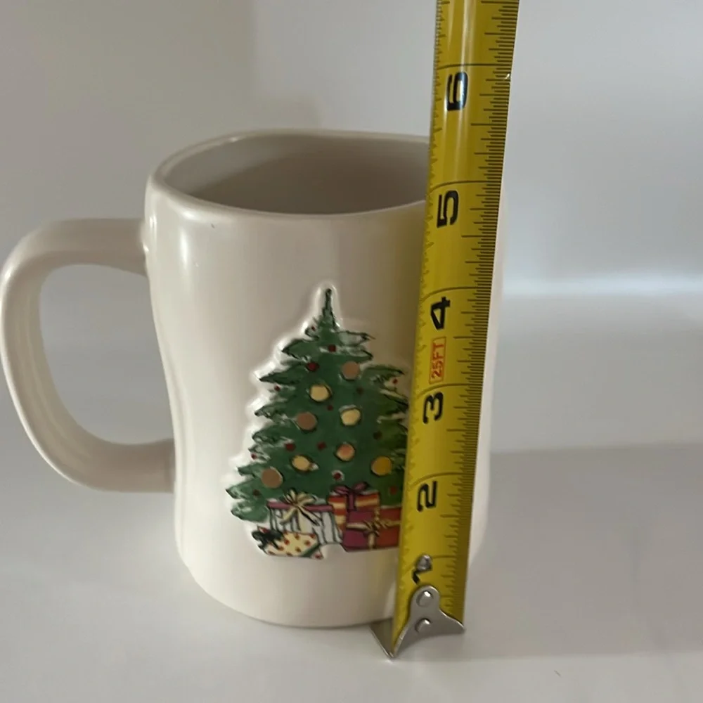 Rae Dunn Ceramic TIS THE SEASON Mug, Double Sided with Christmas Tree 20 oz